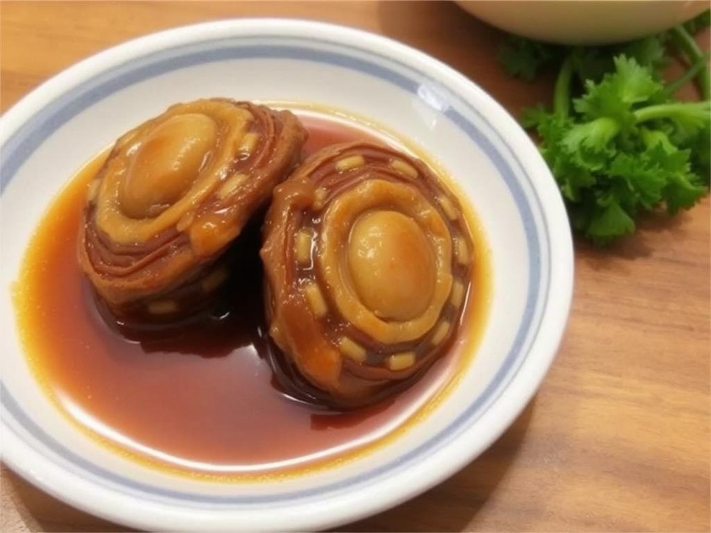 Abalone. 2. Braised Abalone with Oyster Sauce Abalone. 2. Braised Abalone with Oyster Sauce