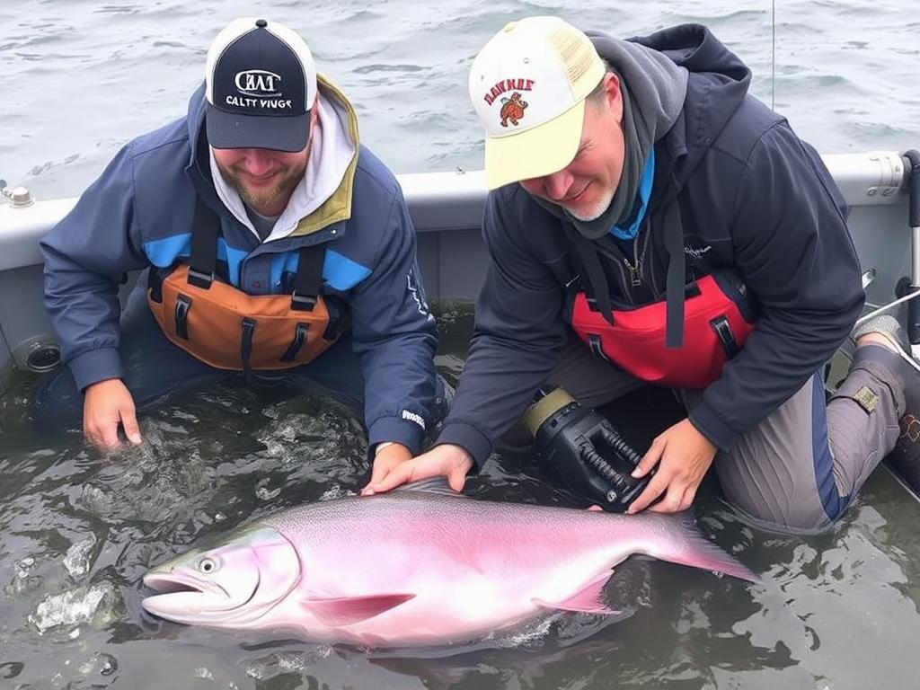 Pink salmon. Pink Salmon - How They Are Caught Pink salmon. Pink Salmon - How They Are Caught
