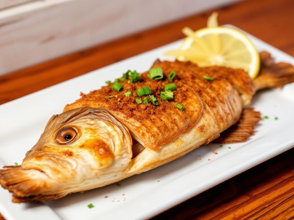 Mullet. 3. Fried Mullet with Cajun Spices (Southern USA)
