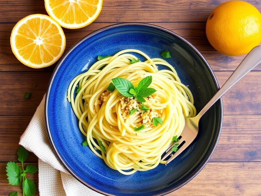 Pasta Capellini. Chef’s Citrus Capellini