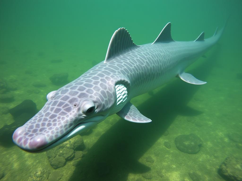 Sturgeon. Beluga Sturgeon (Huso huso)