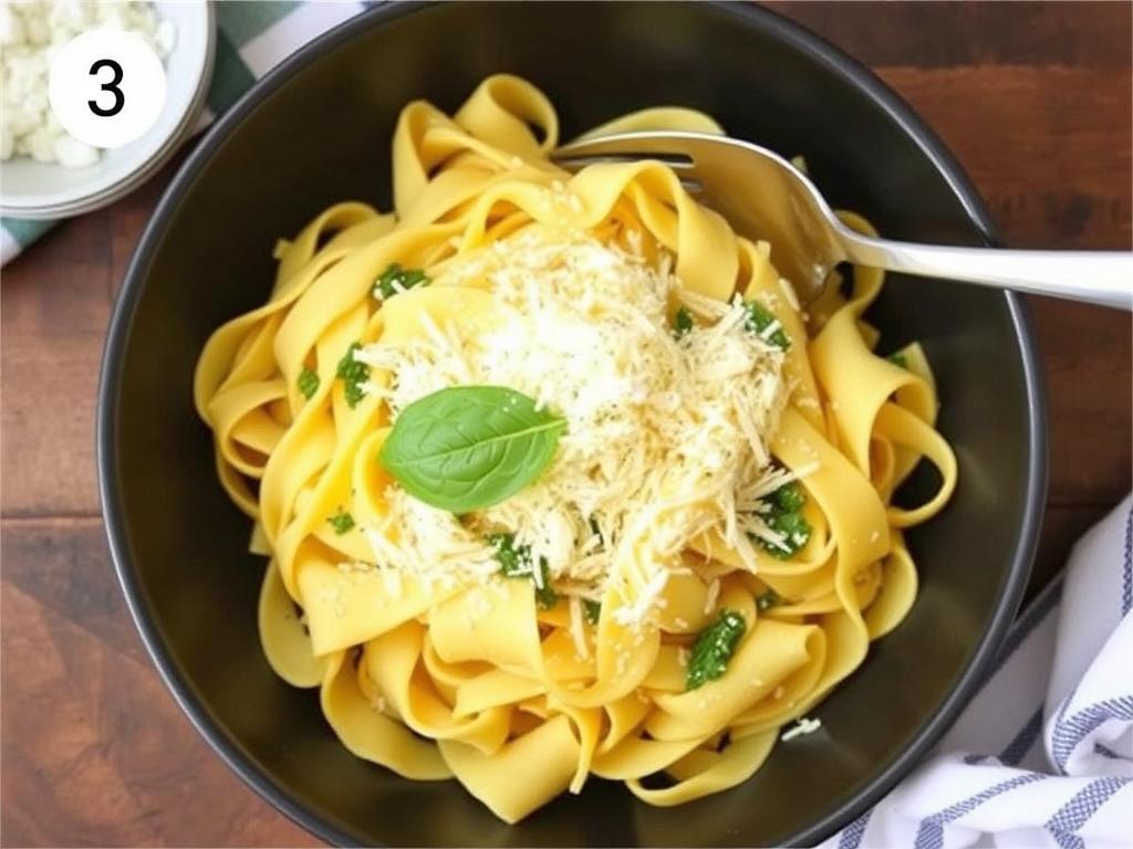Pasta Pappardelle. 3. Lemon and Basil Pappardelle (Vegetarian Delight)