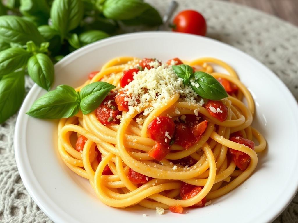 Pasta Campanello. 1. Classic Tomato and Basil Campanello
