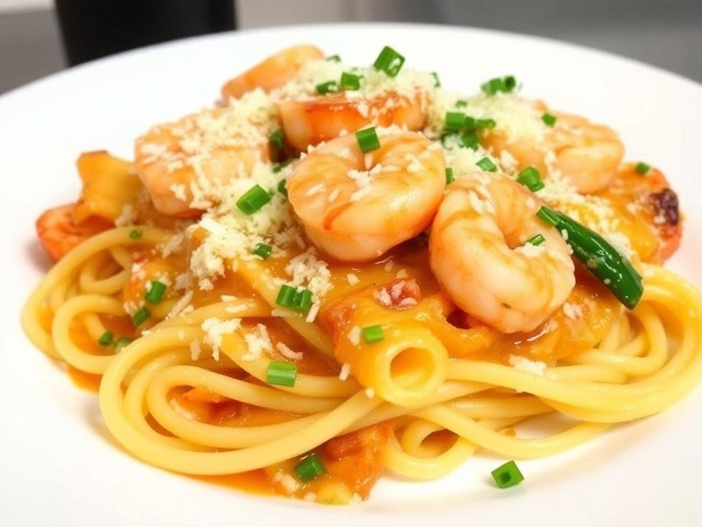 Pasta Lasagnette. 2. Lemon Garlic Lasagnette with Shrimp