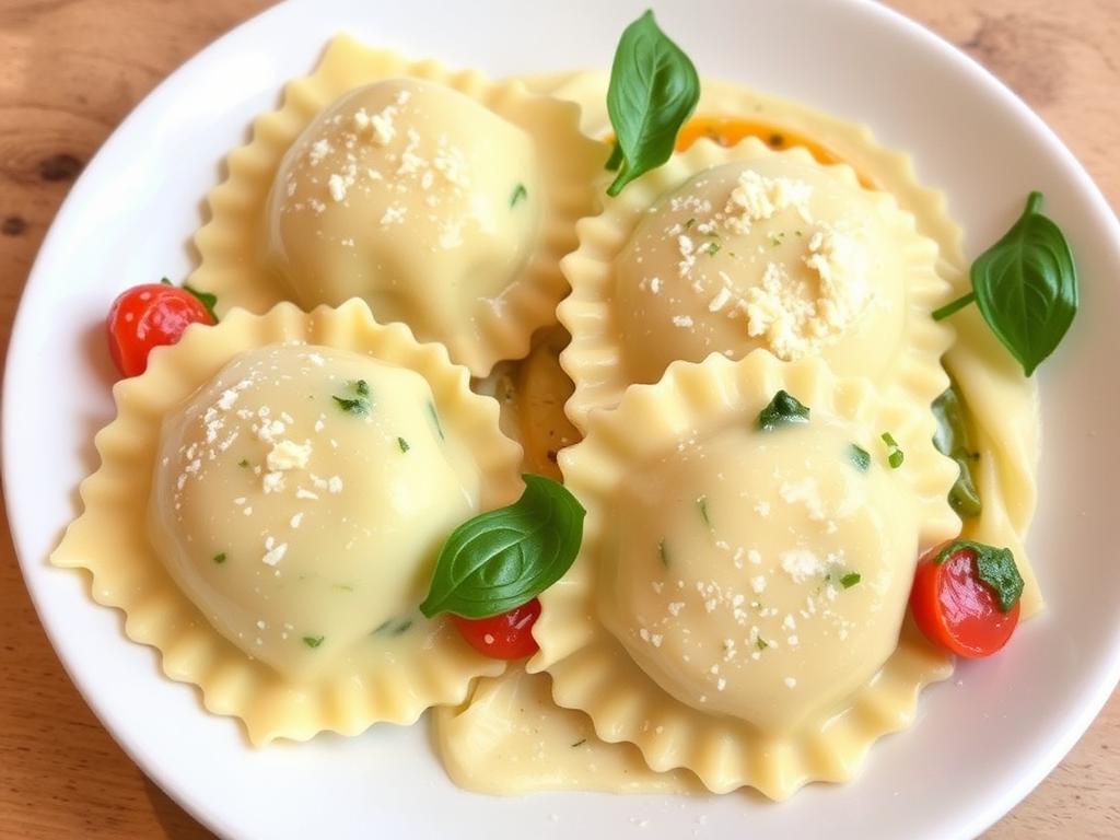 Pasta Ravioli. Vegetable Ravioli