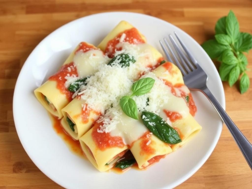 Pasta Cannelloni. 1. Traditional Ricotta and Spinach Cannelloni