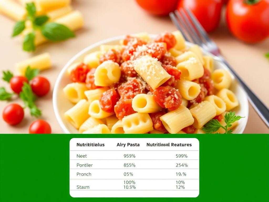 Pasta Rigatoni. Nutritional Value of Pasta Rigatoni