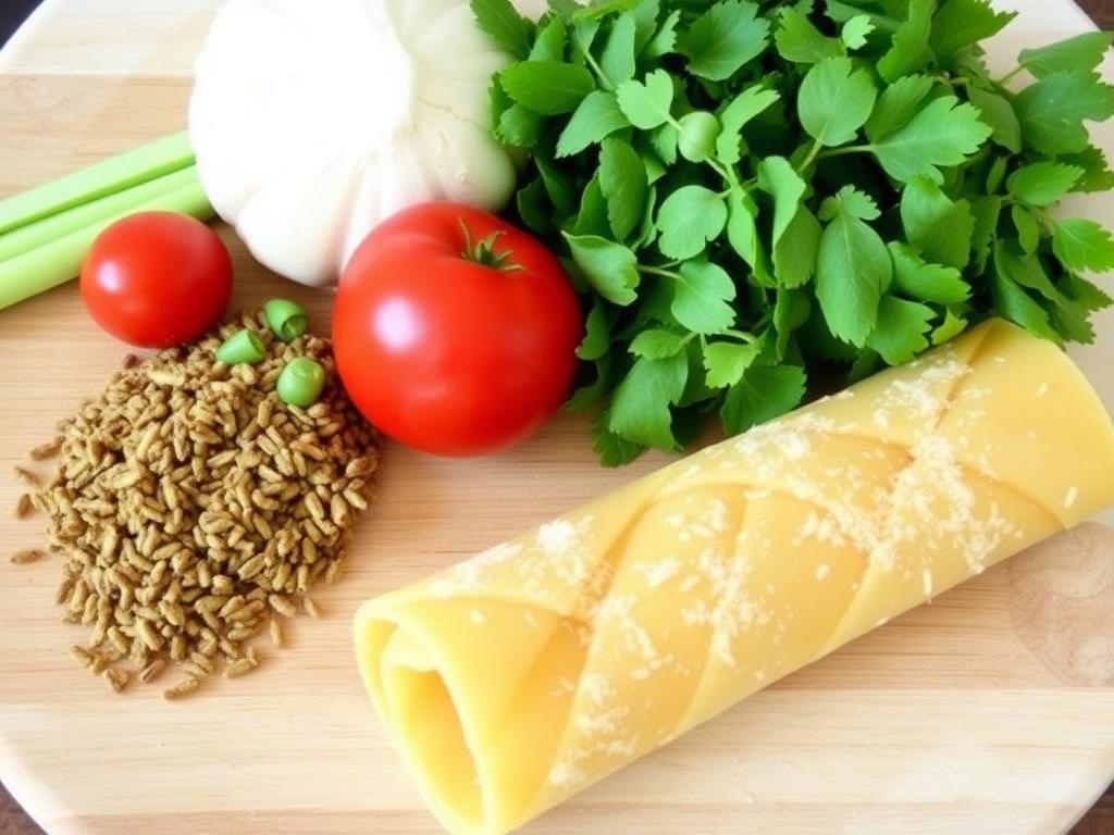 Pasta Cannelloni. The Heart of the Dish: Ingredients for Cooking Pasta Cannelloni