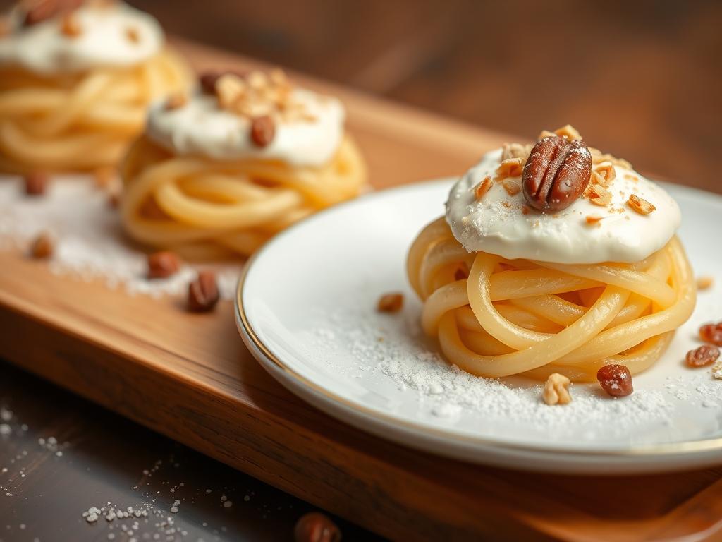 Pasta Petit. Sweet Pasta Petit Dessert with Honey and Nuts
