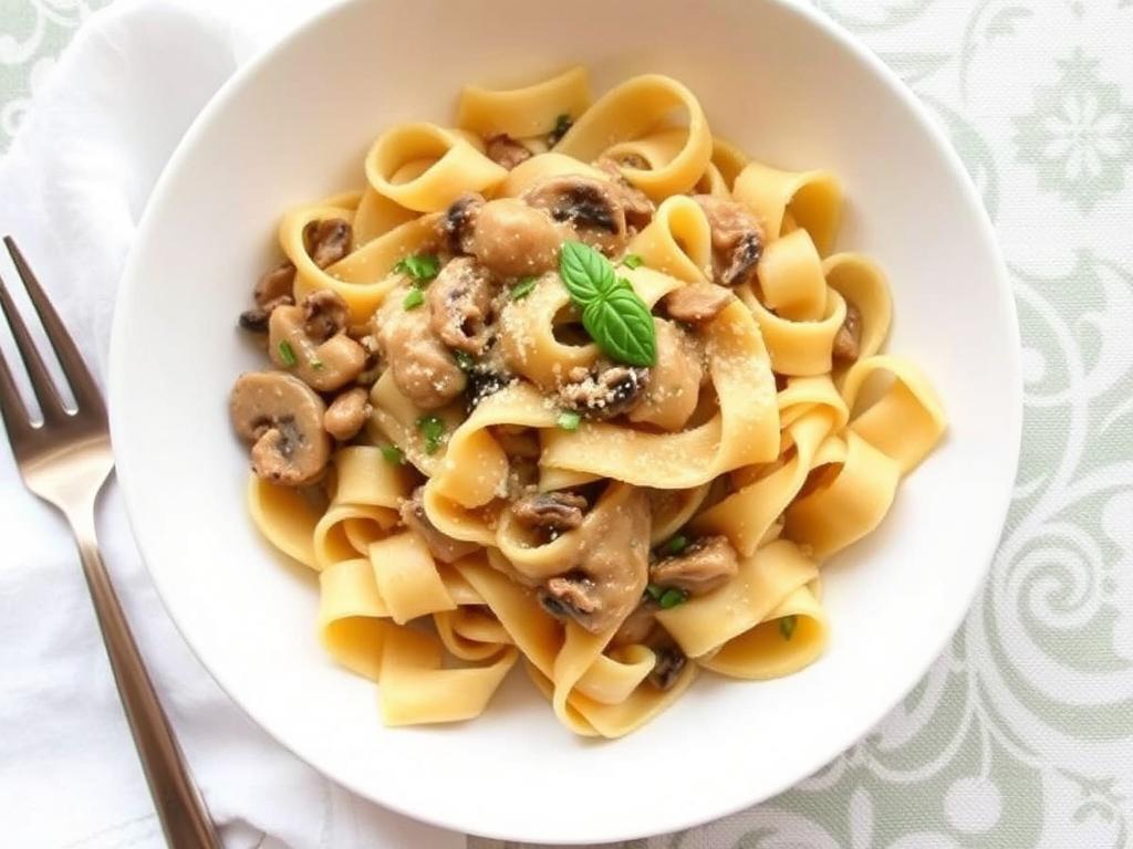 Pasta Pappardelle Ricci. 2. Pappardelle Ricci with Porcini Mushroom Sauce