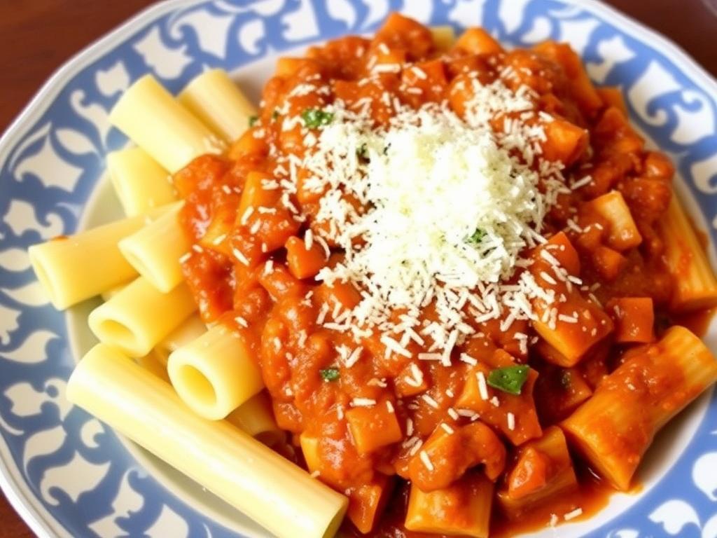 Pasta Rigatoni. 2. Rigatoni Bolognese
