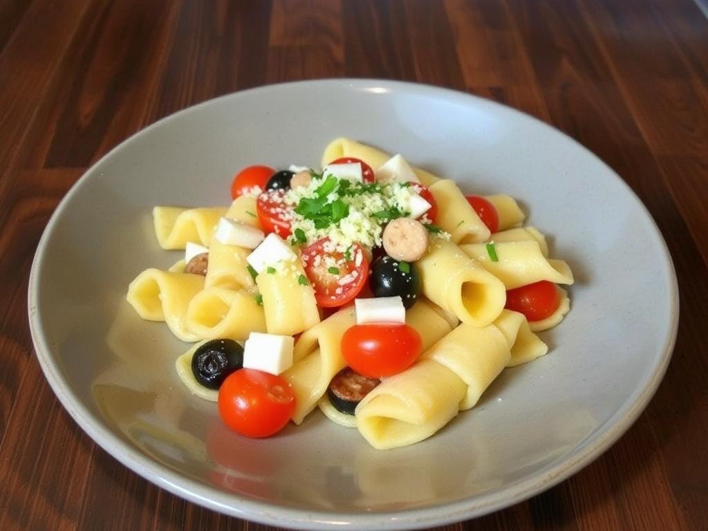 Pasta Tortiglioni. 3. Mediterranean Tortiglioni Salad