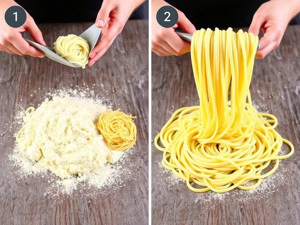 Pasta Tagliatelle. Step-by-Step Method Pasta Tagliatelle. Step-by-Step Method