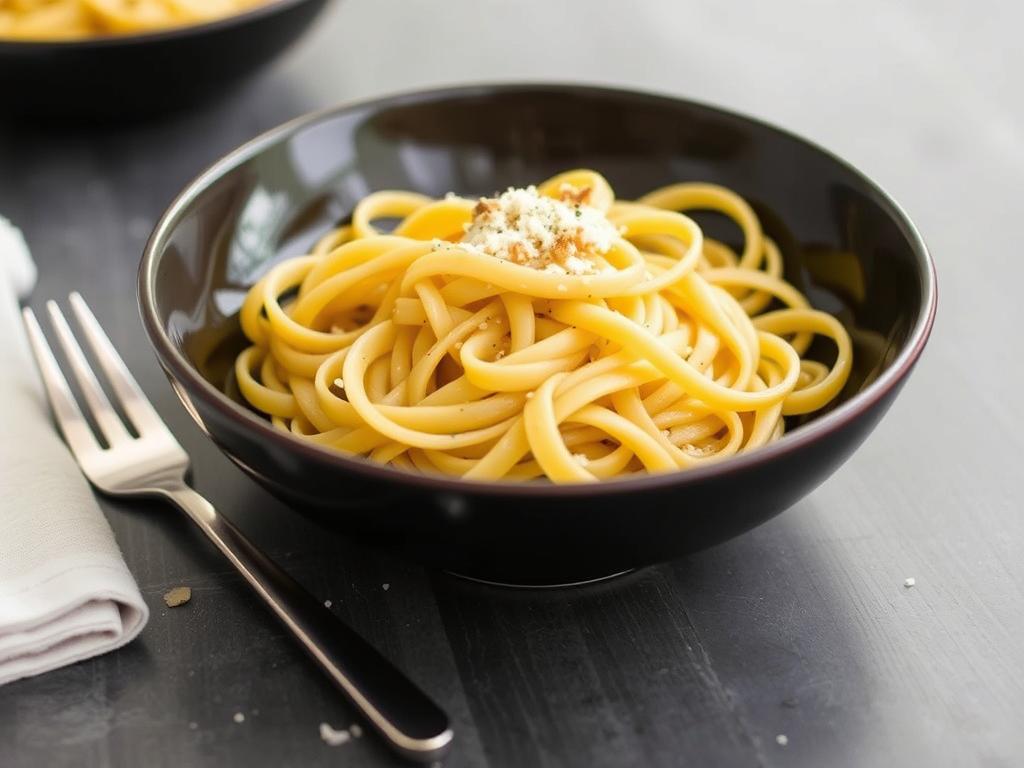 Pasta Tagliatelle. Truffle-Infused Tagliatelle Pasta Tagliatelle. Truffle-Infused Tagliatelle