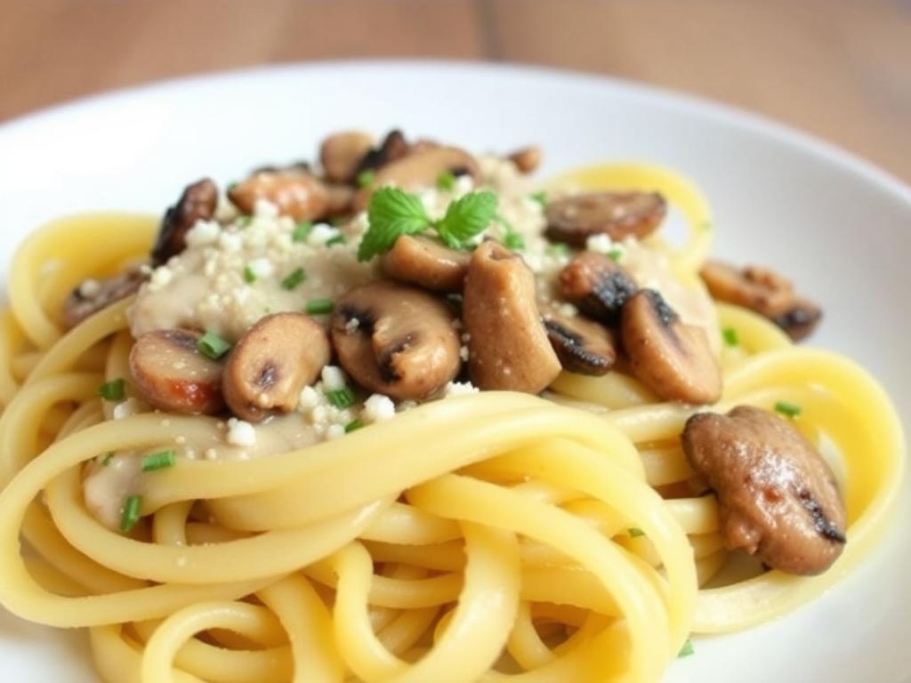 Pasta Tagliatelle. 2. Tagliatelle with Mushroom Cream Sauce Pasta Tagliatelle. 2. Tagliatelle with Mushroom Cream Sauce