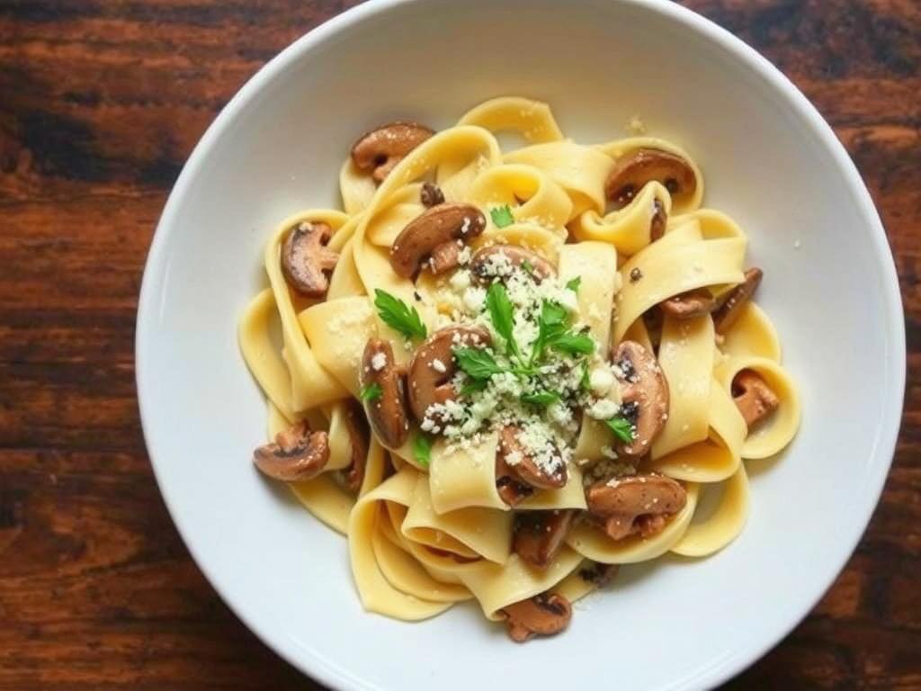 Pasta Pappardelle. 2. Mushroom and Truffle Pappardelle
