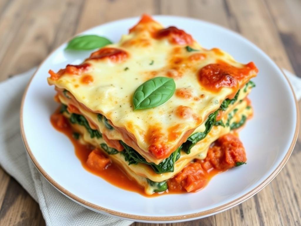 Pasta Lasagne. 2. Vegetarian Spinach and Ricotta Lasagne