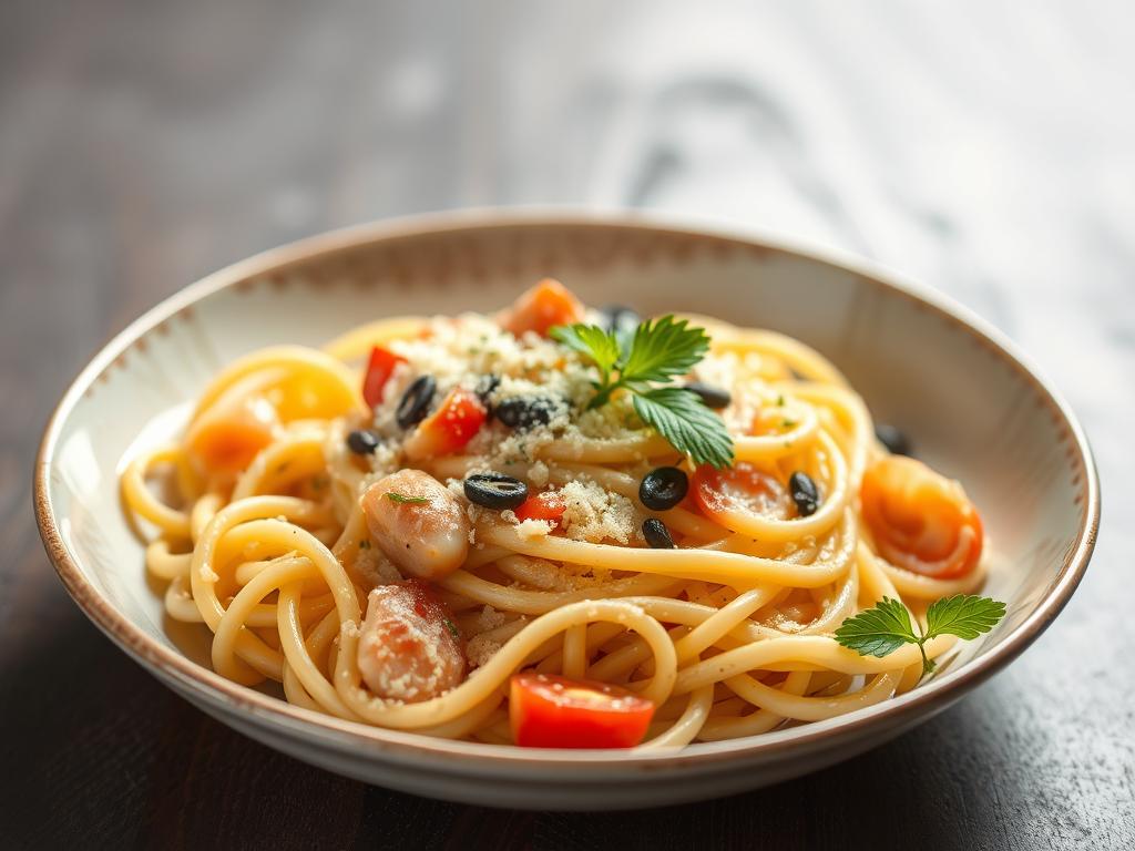Pasta Concillione. Seafood Concillione
