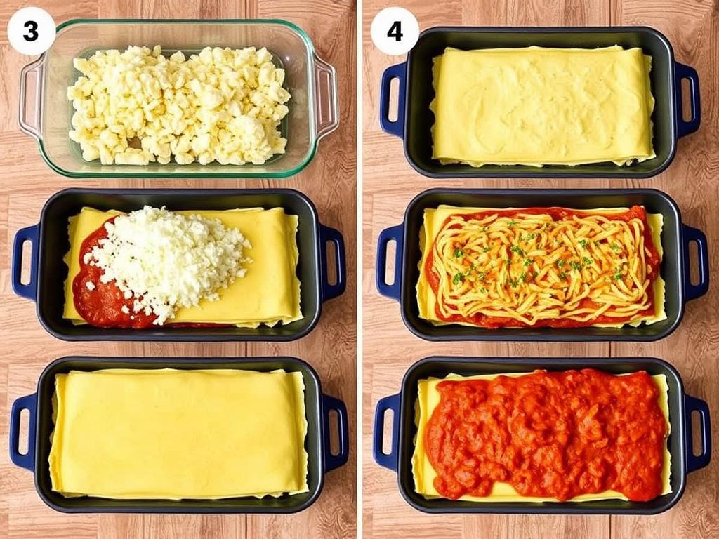 Pasta Lasagnette. Steps: