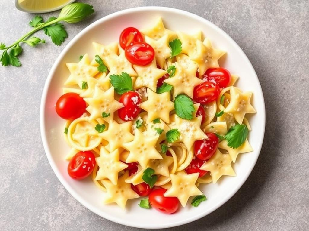 Pasta Stelline. 2. Creamy Pasta Stelline Salad with Fresh Herbs