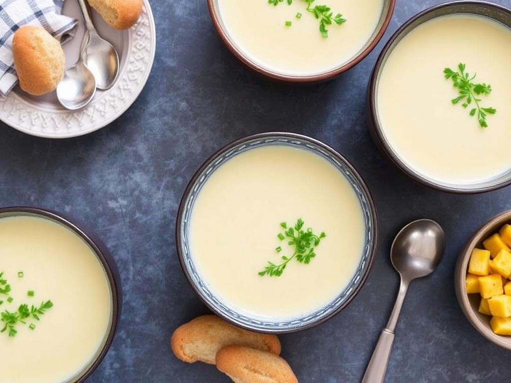 Soup Vichyssoise. Three Classic and Creative Recipes for Cooking Soup Vichyssoise at Home Soup Vichyssoise. Three Classic and Creative Recipes for Cooking Soup Vichyssoise at Home