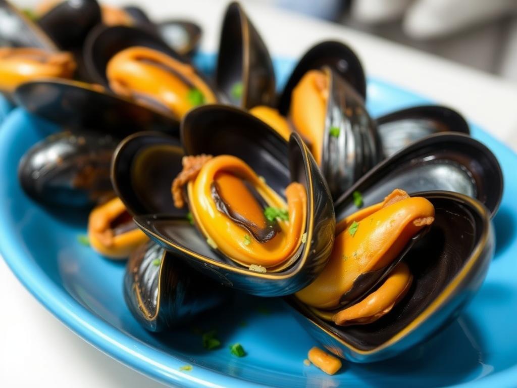 Mussels. Mediterranean Mussel (Mytilus galloprovincialis)