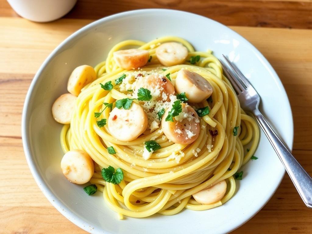Pasta Linguini. 3. Creamy Lemon Garlic Linguini