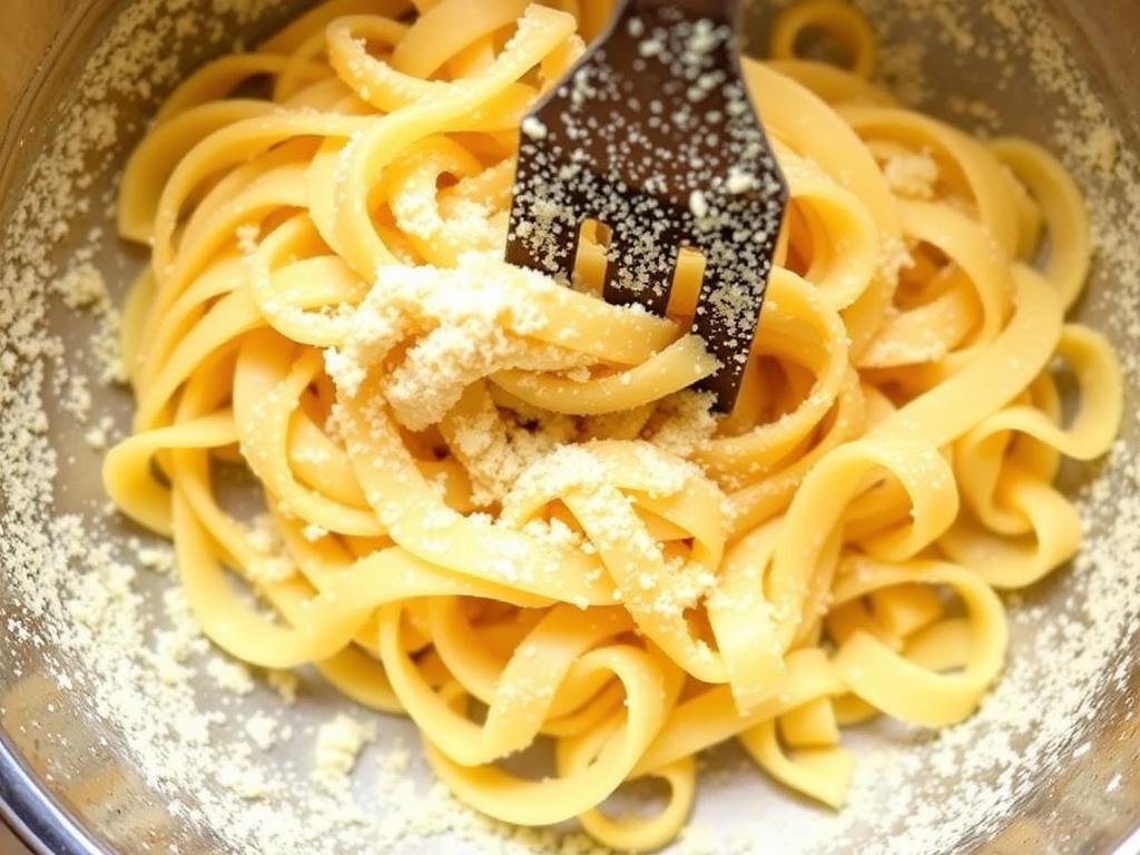 Pasta Pappardelle Ricci. Cooking
