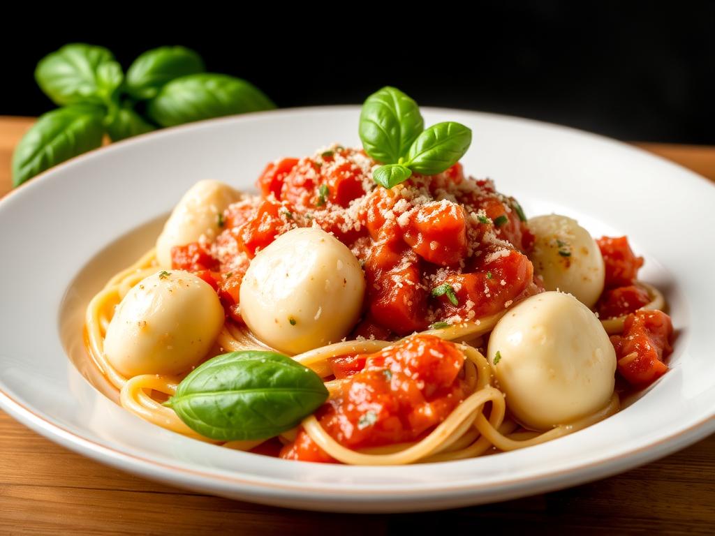 Pasta Niocchi. Ricotta Niocchi with Tomato Basil Sauce