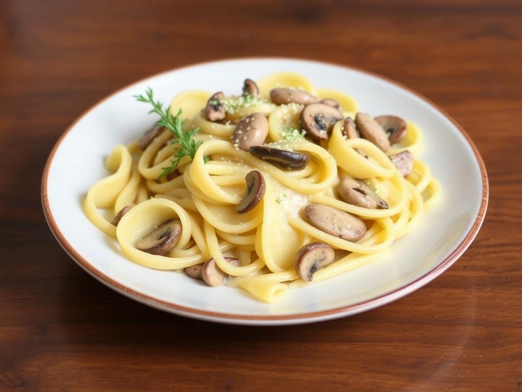 Pasta Giandole. 2. Giandole with Creamy Mushroom and Truffle Oil Pasta Giandole. 2. Giandole with Creamy Mushroom and Truffle Oil