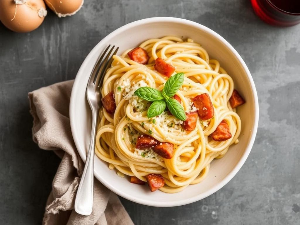 Pasta Carbonara. Pairings: What to Eat with Pasta Carbonara