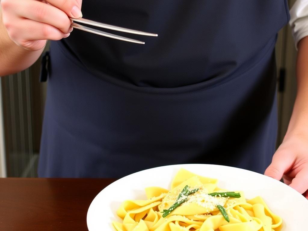 Pasta Pappardelle. Modern Variations of Pasta Pappardelle