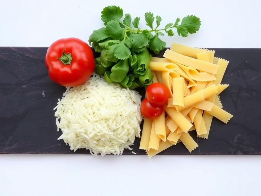 Pasta Ziti. Ingredients for cooking Pasta Ziti