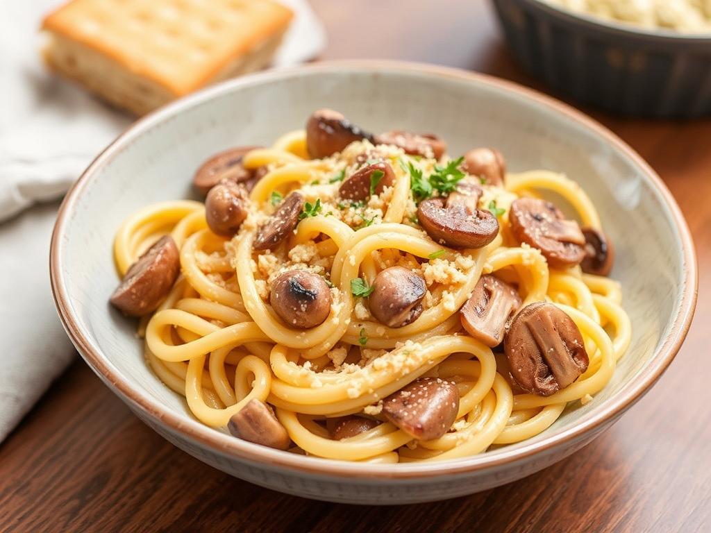 Pasta Trofi. 2. Creamy Trofi with Mushrooms and Garlic Pasta Trofi. 2. Creamy Trofi with Mushrooms and Garlic