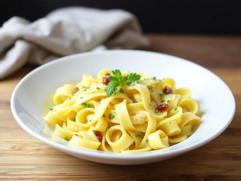 Pasta Pappardelle Ricci. 3. Lemon and Herb Pappardelle Ricci