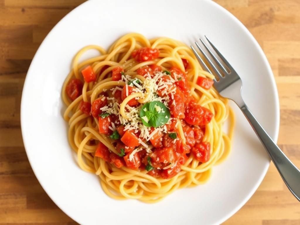 Pasta Capellini. Chef’s Spicy Capellini Arrabbiata