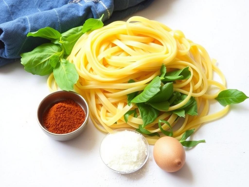 Pasta Tagliatelle. Basic Ingredients for Fresh Tagliatelle Pasta Tagliatelle. Basic Ingredients for Fresh Tagliatelle