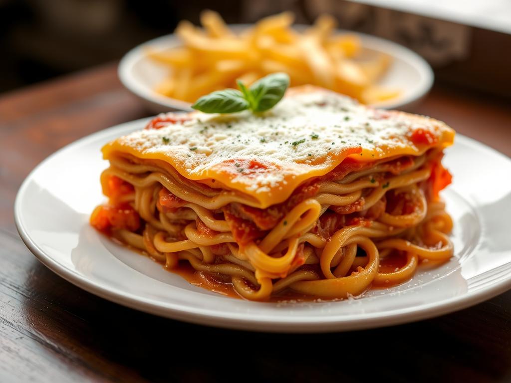 Pasta Lasagne. Asia Pasta Lasagne. Asia