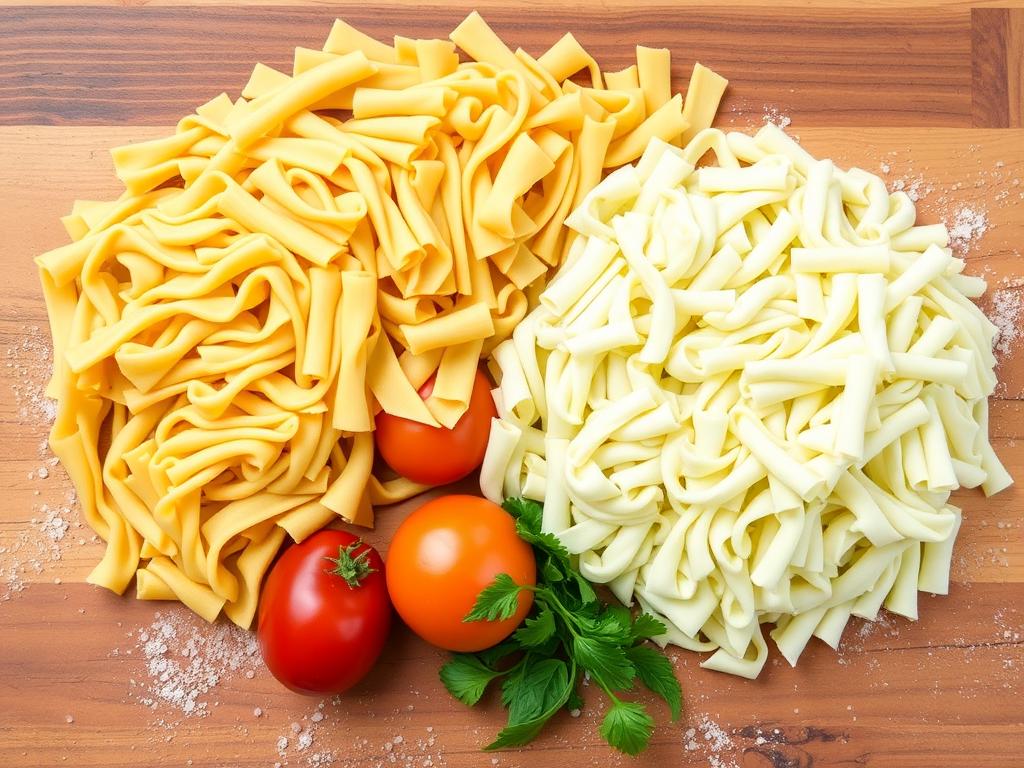 Pasta Bucatini. Ingredients for Cooking Pasta Bucatini