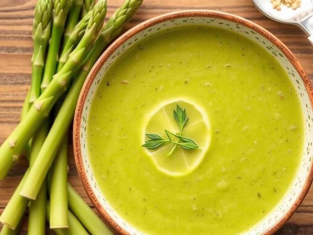 Asparagus Soup. Nutritional Punch Packed in a Bowl of Asparagus Soup