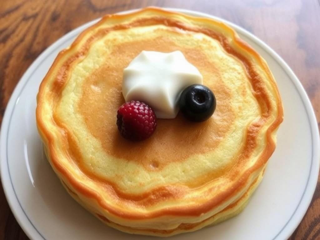 Cake-shaped pancakes. The Birthplace of Cake-Shaped Pancakes
