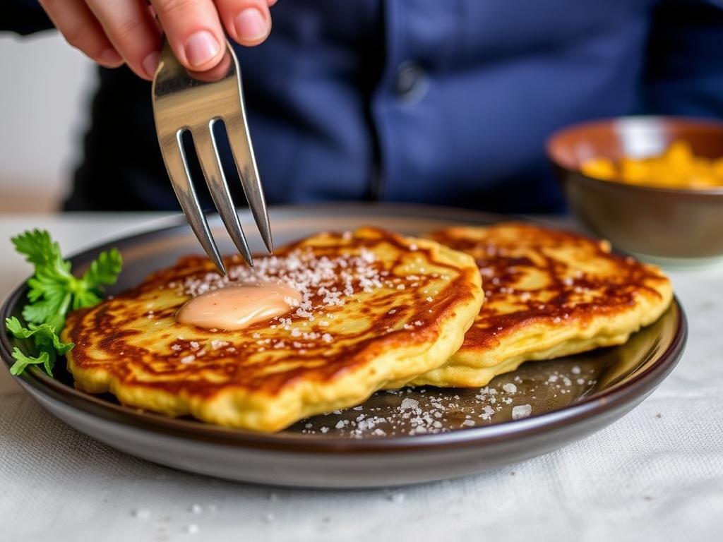 Jewish Latke pancakes. Global Appeal: Jewish Latke Pancakes Around the World