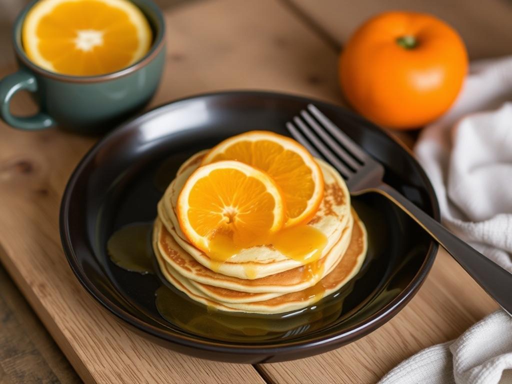 Pancakes with oranges. Where it first appeared Pancakes with oranges
