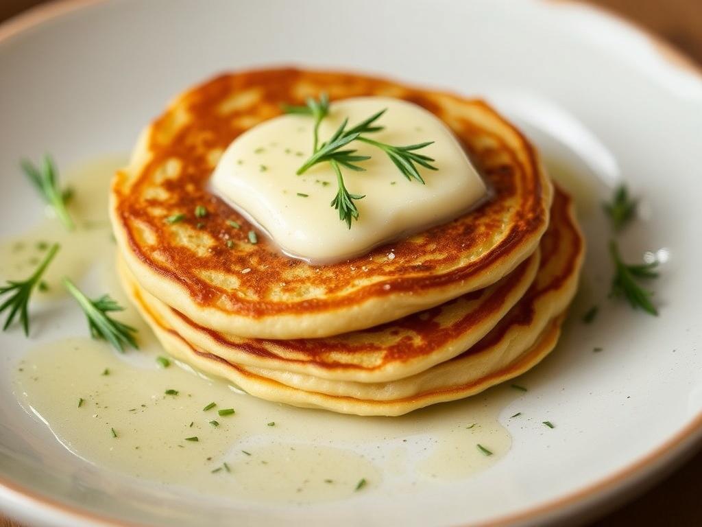 Pancakes with cheese and herbs. What to eat with Pancakes with cheese and herbs