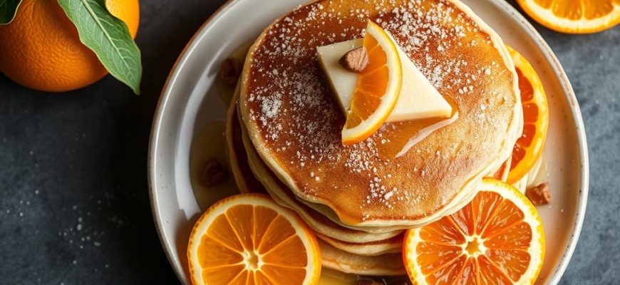A small stack, a big flavor: Pancakes with oranges to wake up your weekend