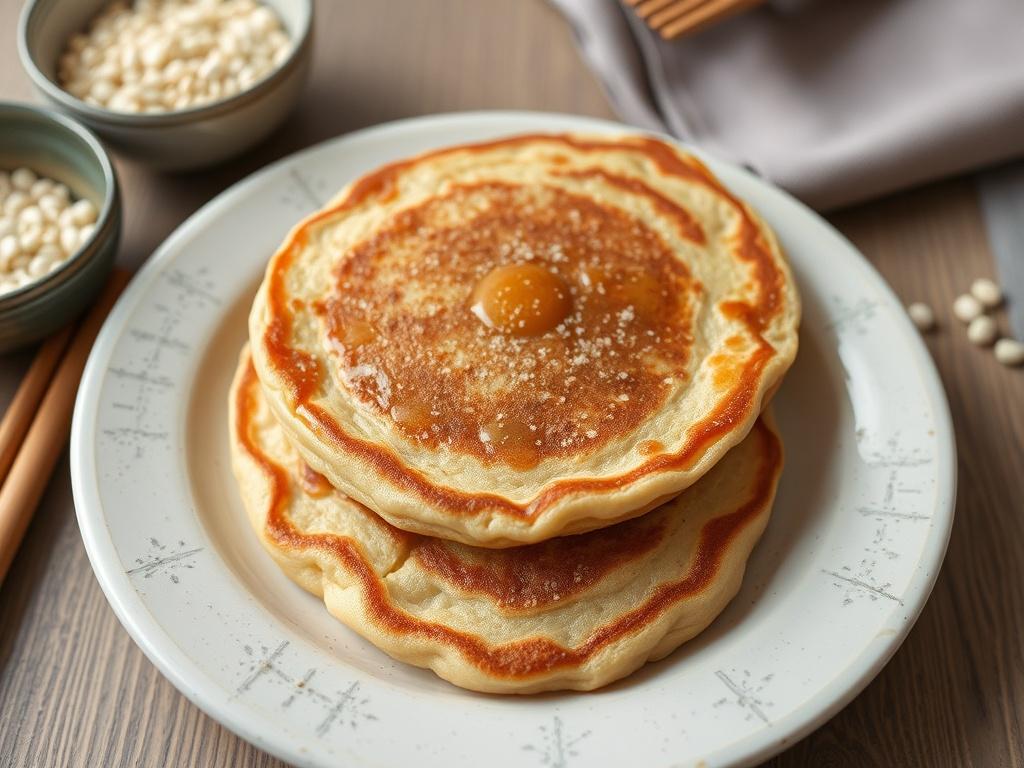South Korean Chalboribban pancakes. History South Korean Chalboribban pancakes