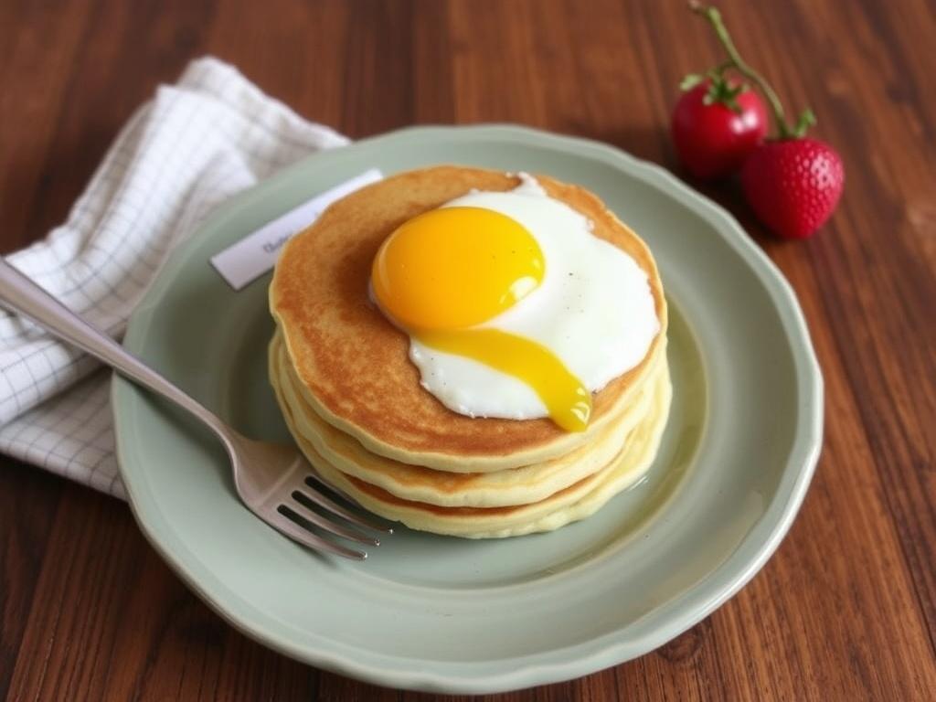 Pancakes with eggs. Nutrition snapshot Pancakes with eggs. Nutrition snapshot