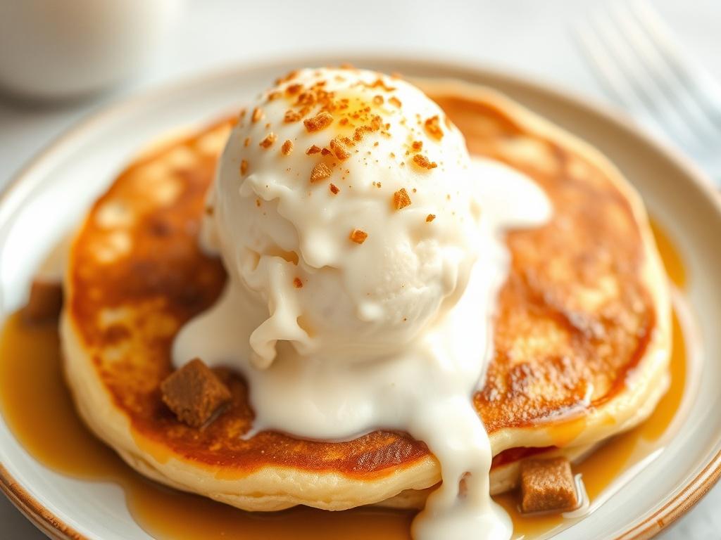 Pancakes with ice cream. Nutritional snapshot that matters Pancakes with ice cream. Nutritional snapshot that matters