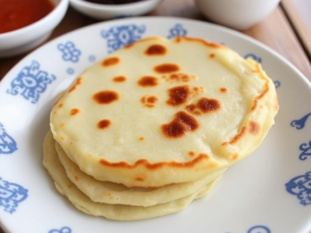 Chinese Jianbing pancakes. Where it first appeared Chinese Jianbing pancakes