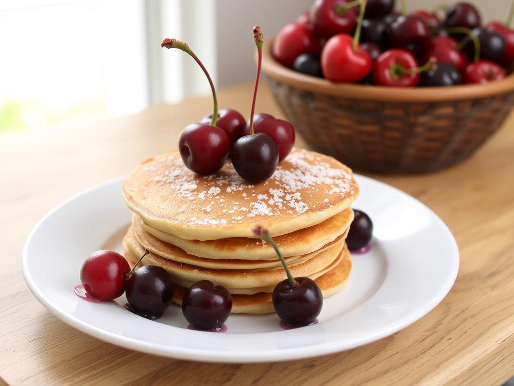 Pancakes with cherries. Where Pancakes with cherries First Appeared